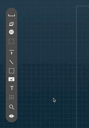 Topology Builder: floating menu expand and collapse interaction
