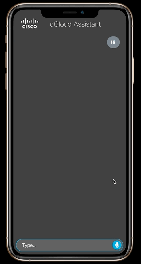 dCloud Assistant: see schedule interaction